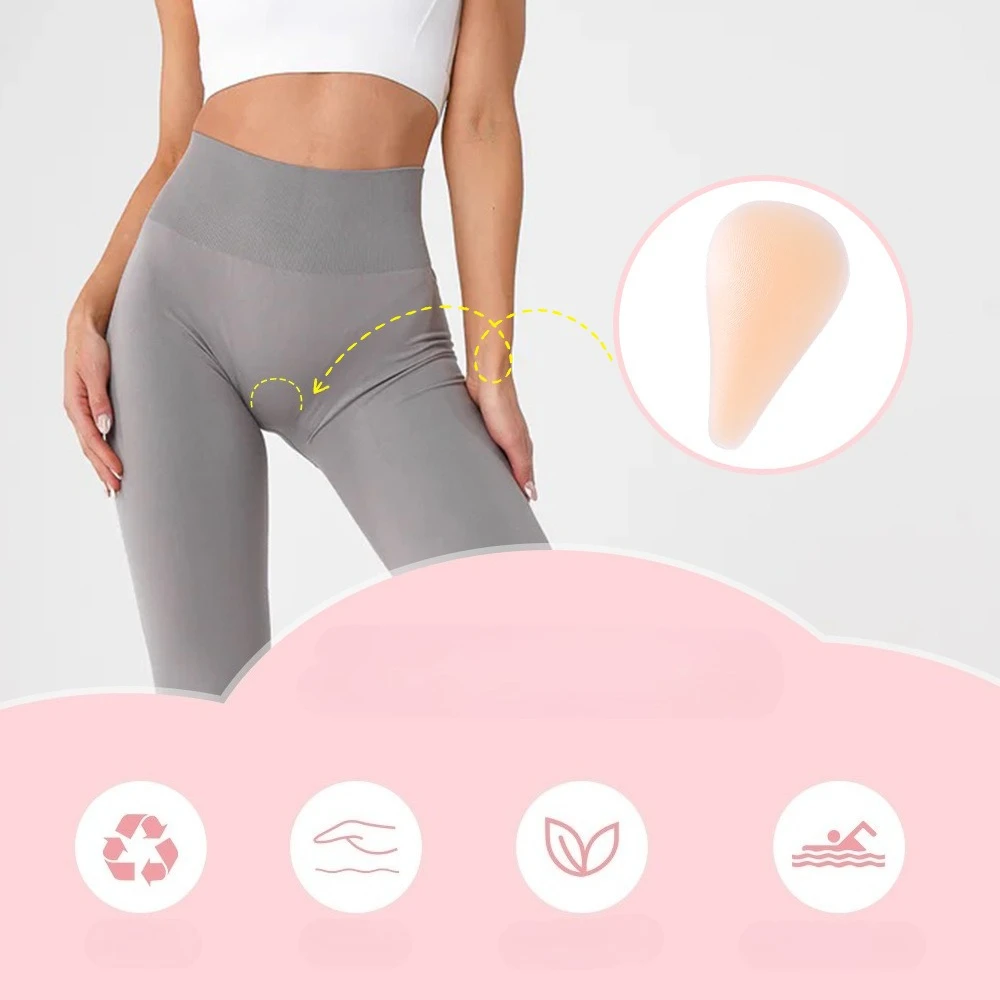 النساء غير مرئية المخفي سراويل سيليكون قابلة لإعادة الاستخدام لليوجا السراويل ملابس السباحة الملابس الداخلية طماق الخصوصية الالتصاق ذاتية اللصق