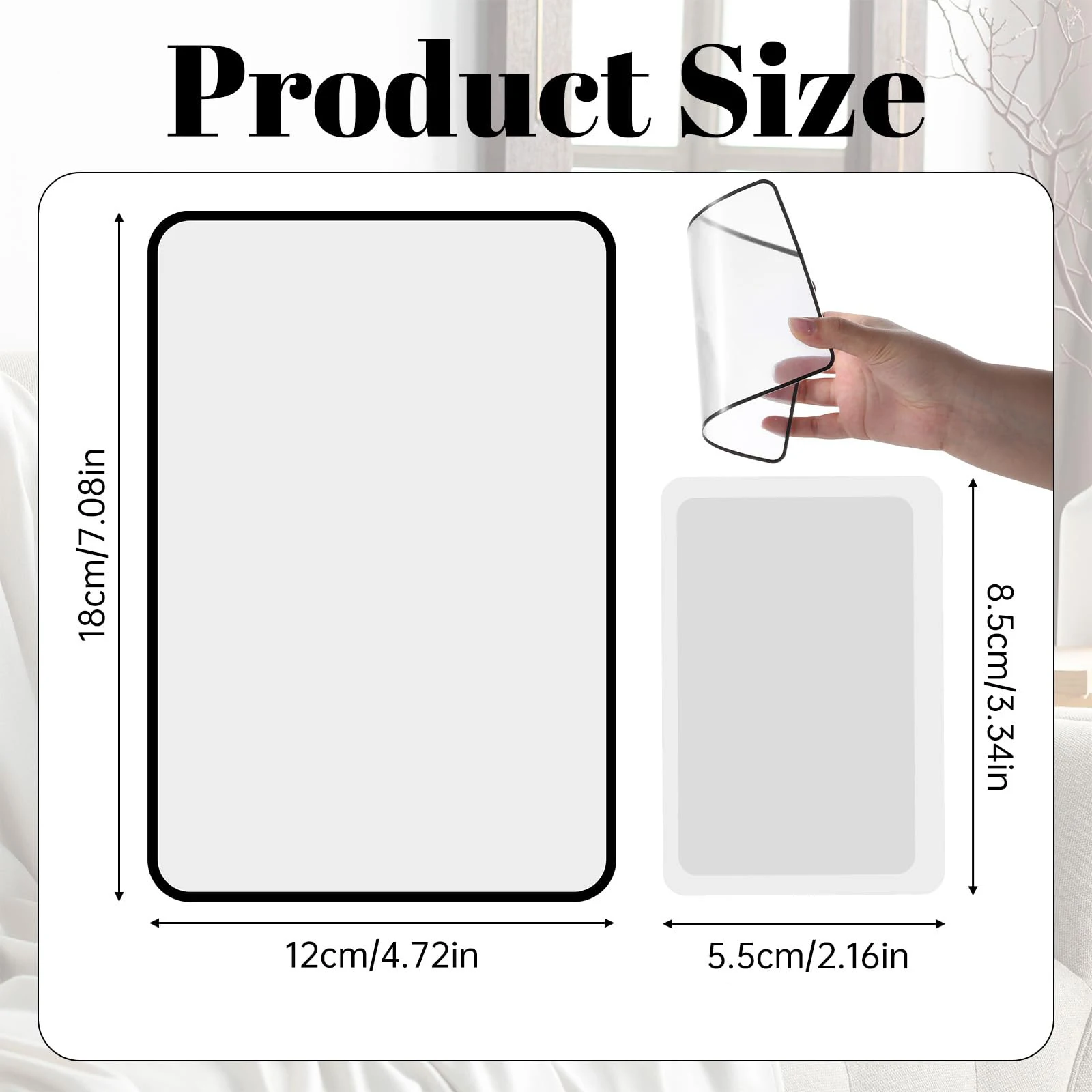 Page Sheet Magnifying Glass 3X Reading Magnifier Optical Plastic Lens Magnifying Glass for Low Vision Reading Small Prints Book