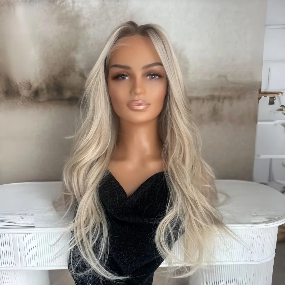 

Ombre Blond body wave Hair 150 density and 13×4 100%human hair wig lace front wig, with baby hair pre plucked