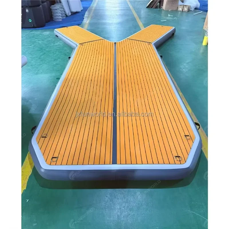 

Inflatable Floating Islands Y Pontoon Dock Platform Station for Boat and Jet Ski Inflatable Dock Platform