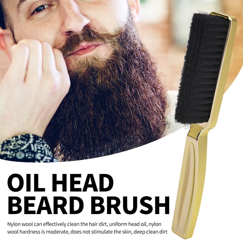 Beard Brush- Stiff Boar Bristles For Men's Grooming - Straightens And Promotes Growth - Works With Beard Oil And Balm