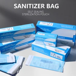 200pcs Manicure Sterilizing Bag Sterilization Nail Art Tool Clean Disposable Nail Dentistry Medical Grade Paper+CPP/PET Film Bag