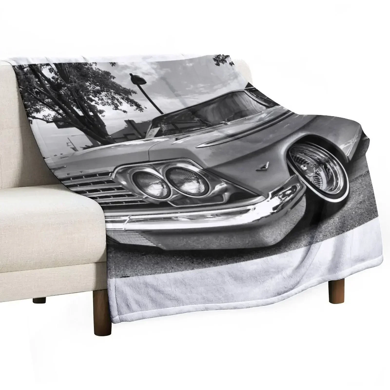 

Cruisin' Classic Impala Lowrider Throw Blanket Bed Cute Vintage Blankets