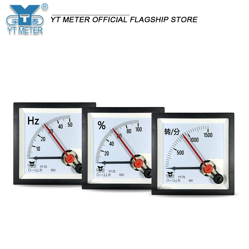 Yt72 10V analog tachometer, frequency meter, Hertz meter, 100% 1500 rpm, 50 Hz, 60 Hz, explosion proof instrument for frequency