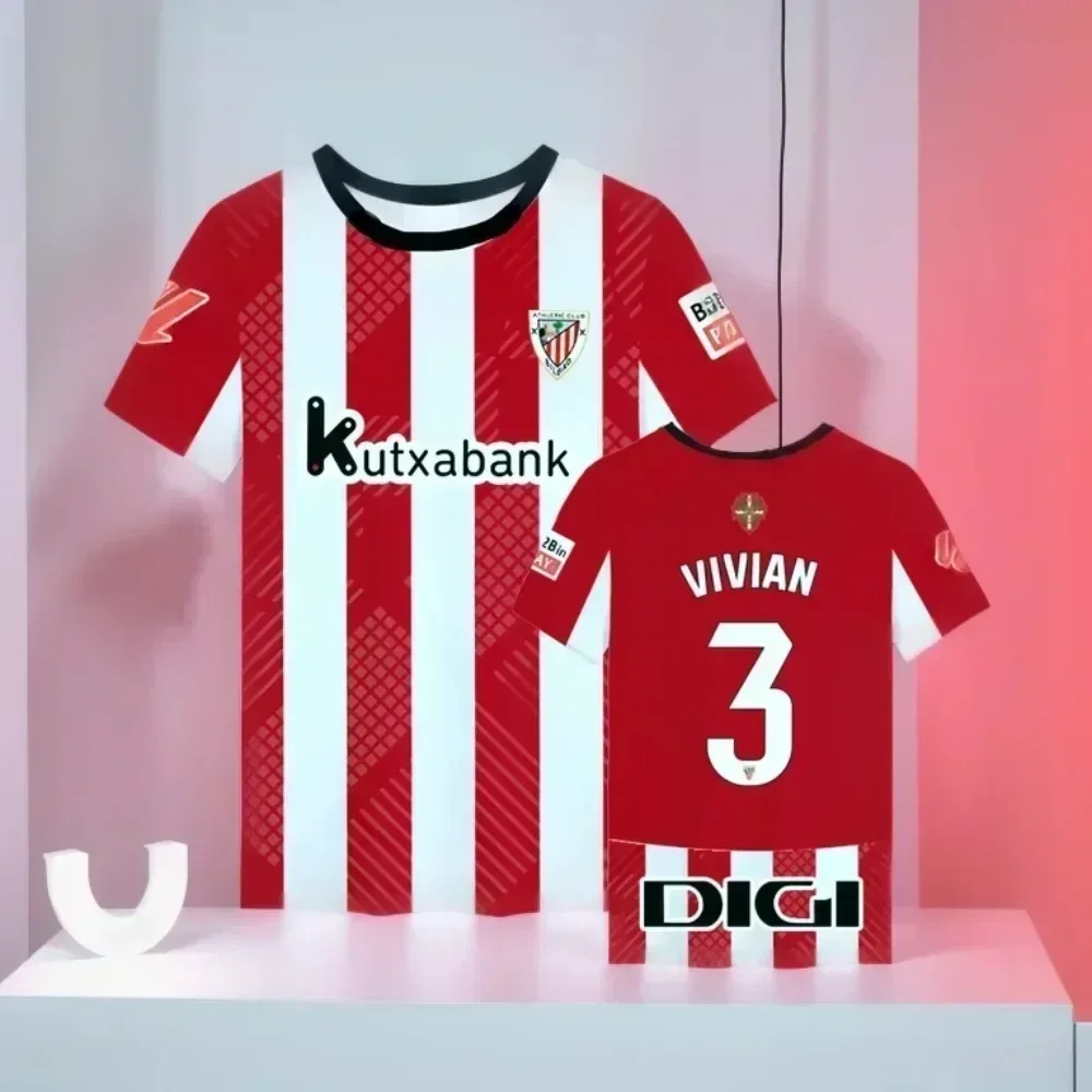 2025 Camisetas de fútbol, camisetas de manga corta de verano para hombres, camisetas impresas en 3D de secado rápido para mujeres, camisetas deportivas casuales, camisetas