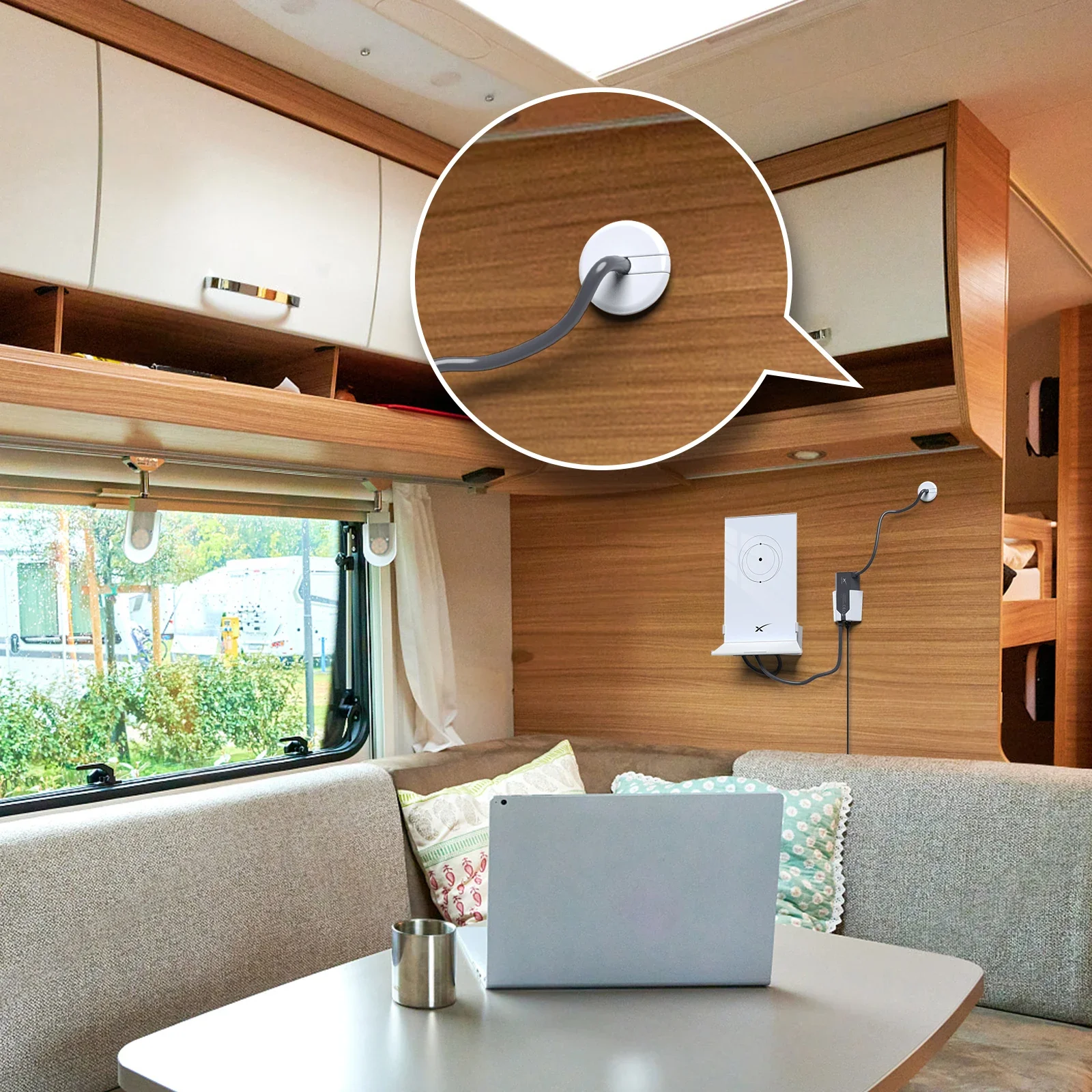 EDUP SK0005-W-2 Starlink طقم توجيه الكابلات طقم تركيب الكابلات للكابلات تمرير 1 بوصة ثقب الجدار الأثاث ثقب الأسلاك الملحقات