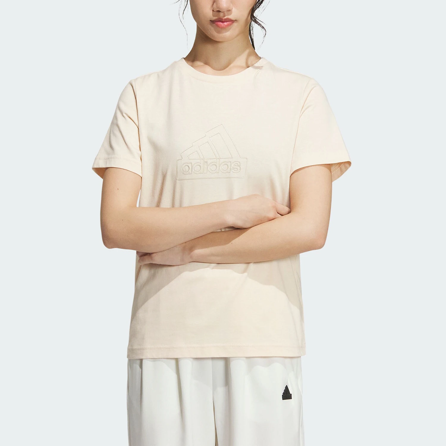 

Adidas genuine genuine TECH BOS TEE Women's Loose Breathable Short Sleeve T-Shirt IM8839