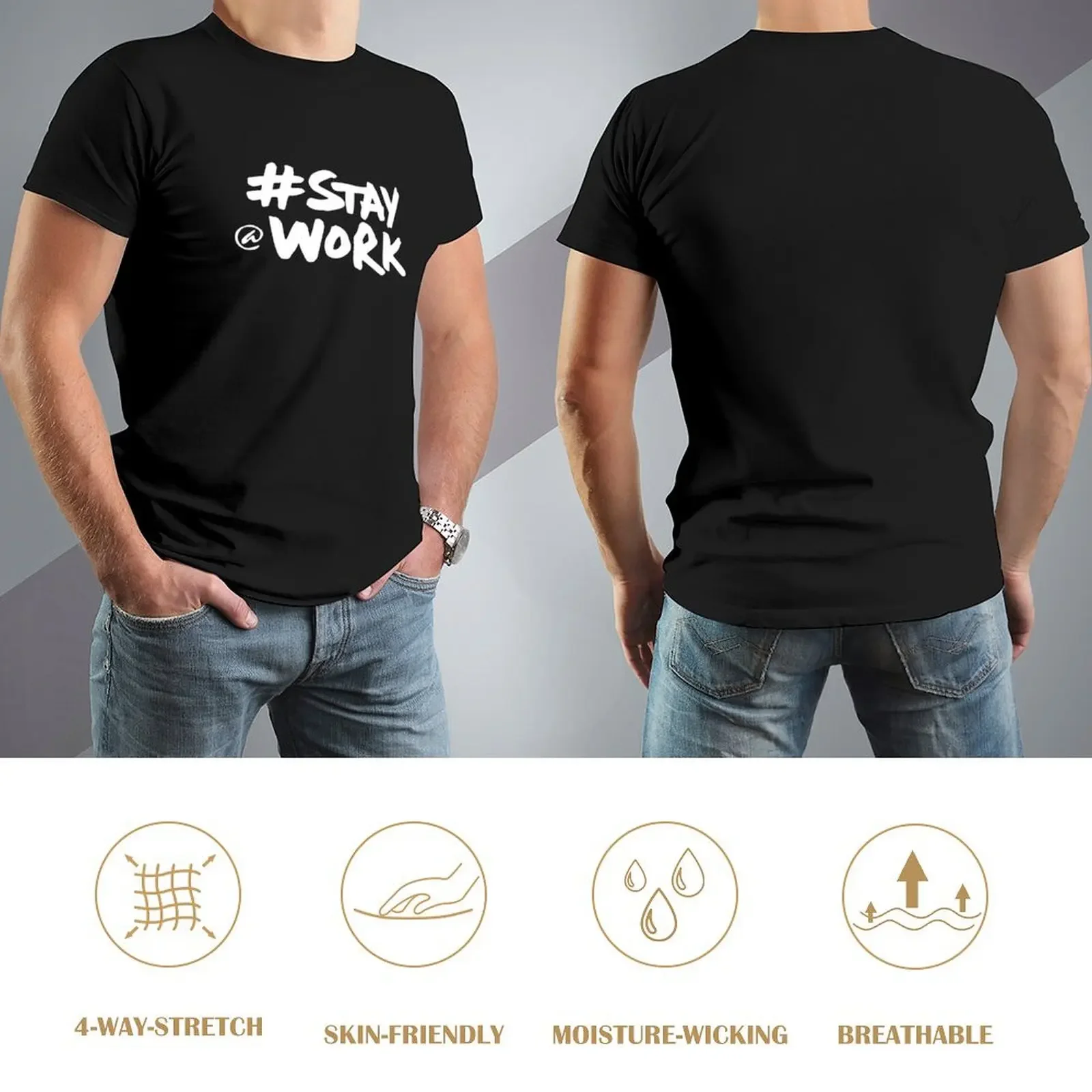 Stay @ Work Elon Musk Twitter T-Shirt blacks shirts graphic mens workout shirts image 4