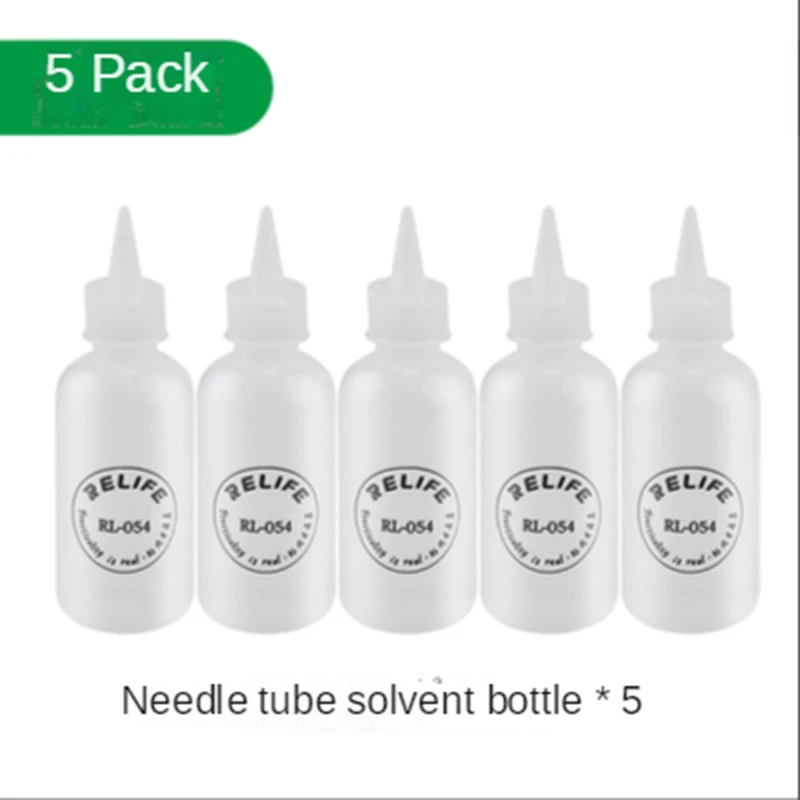 RL-054-botella de Alcohol exprimible con aguja, plato de lavado, botella de agua, botella de plástico, Boca de Punta vacía, 50ML