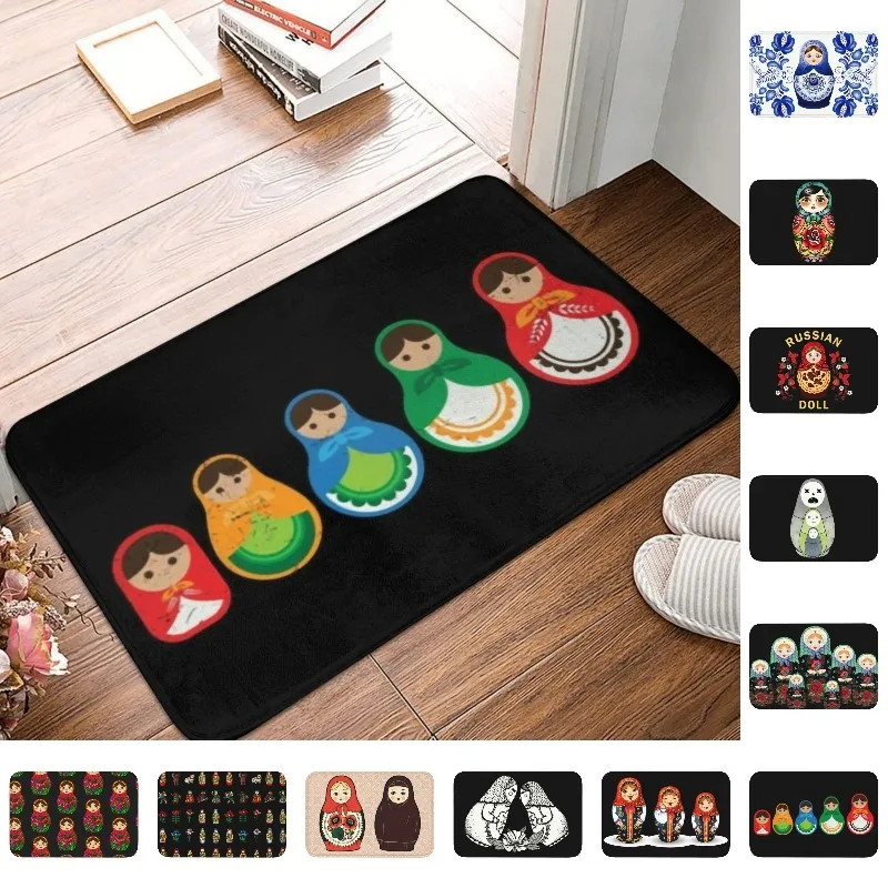 Matryoshka Doll Russia Group Souvenir Gift Idea Doormat Non-Slip Bath Kitchen Mat Toilet Floor Door Entrance Carpet Rug