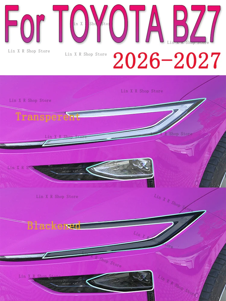 For TOYOTA BZ7 2026-2027 Car Exterior Headlight Anti-scratch Front Lamp Tint TPU Protective Film Cover Repair Accessories