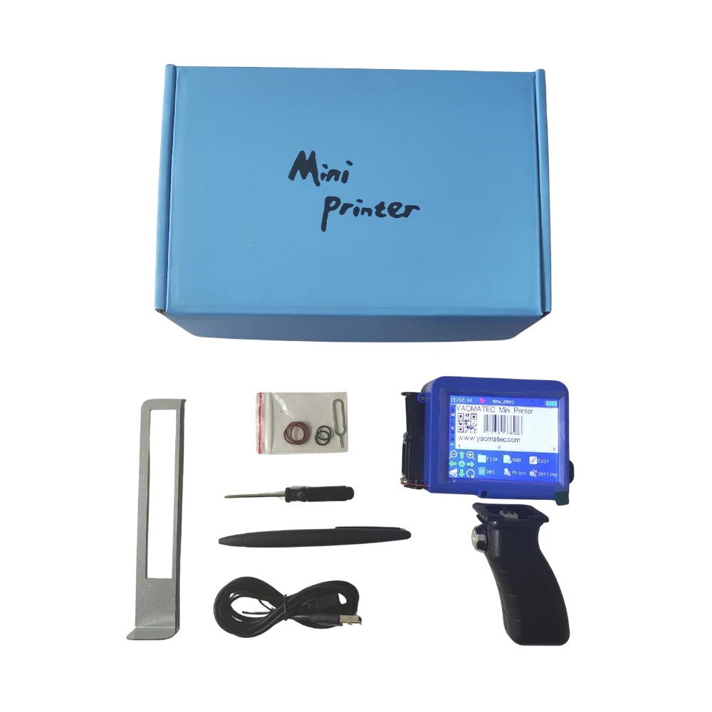 Yaomatec 12.7mm Cheap Mini Portable Inkjet Printer Expiry Date Batch Number Inkjet  Machine for Plastic Bottle Paper