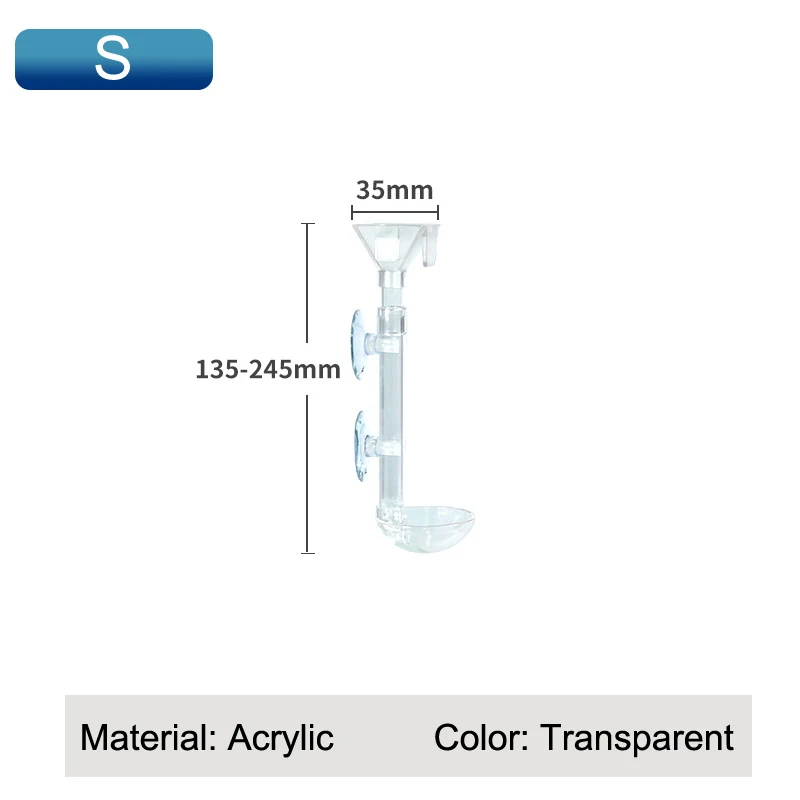 【E】Aquarium Transparante Voederbuis Set Aquarium Telescopische Aquarium Feeder Garnalen Voeden Container Feeder Kom Accessoires