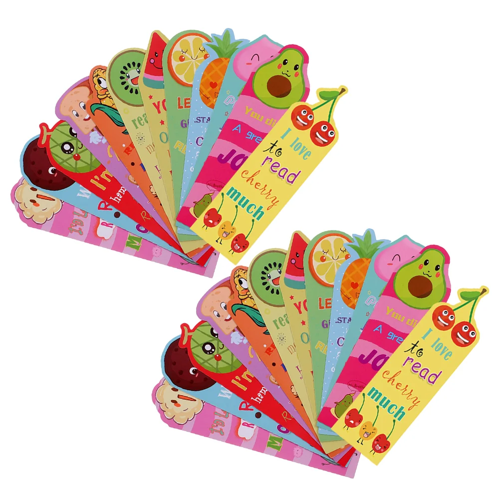 Marcapáginas de frutas para niños, marcapáginas con patrón de marcas de frutas, dibujos animados perfumados, aromáticos, 36 Uds.