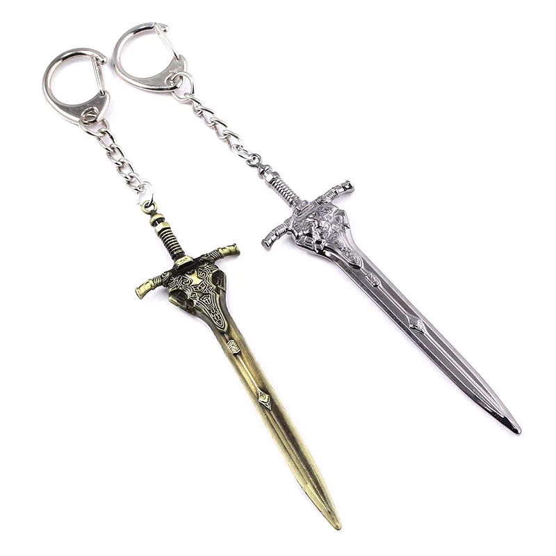 Creative Game Dark Souls 3 Artoria Sword Keychain Abyss Walker Knights Logo Metal Keyring High Quality Men Car Women Bag Jewelry