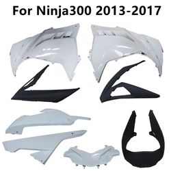 For Ninja300 2013-2014-2015-2016-2017 Motorcycle Unpainted Plastic Parts 13-17 Bodywork Fairing Components Pack Left Right ABS