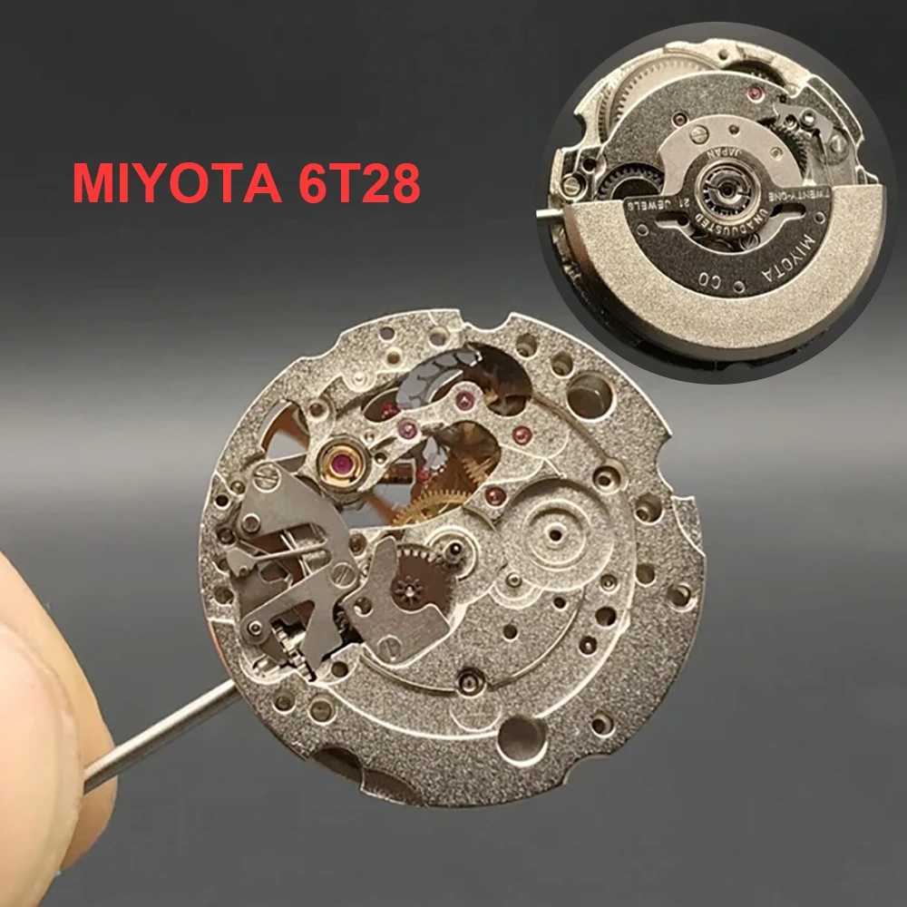 

Japan MIYOTA 6T28 Watch Movement Mechanical Automatic Self-Wind Mechanism Stainless Steel Repair Parts Winding 21 Jewels 6T28