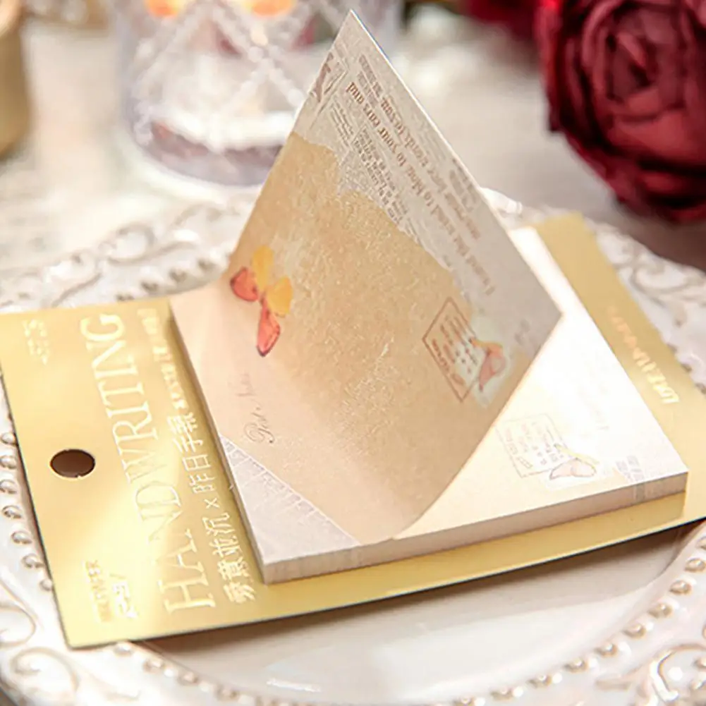 ملاحظات لاصقة عتيقة ، ورق الكتابة اليدوية ، فراشات مختوم أنيقة ، مذكرة بسيطة ، ملاحظات ، سلسلة ملاحظات ، ديكور بطاقة