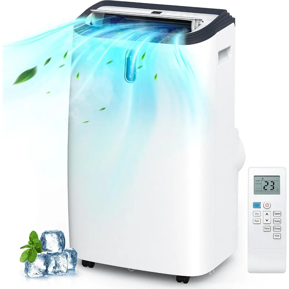 Air Conditioners 4-in-1 with Cooling, Dehumidifier, Fan, 24H Timer, Portable Air Conditioner