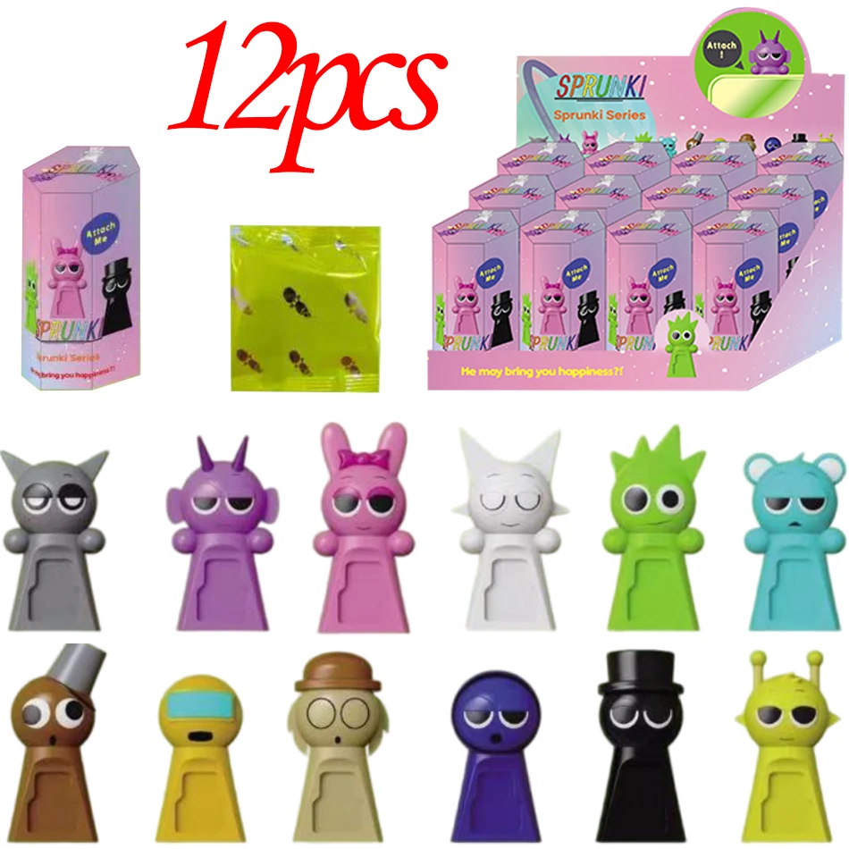 

12pcs Anime Sprunki Sonny Angel Blind Box Mini Figure Ornaments Dolls Fans Children Christmas Birthday Gift