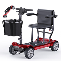 ENGWE Folding Electric Mobility Scooter,24V 270W Motor,10Ahx2 Removable Lithium Battery,Aluminum Alloy Frame, Basket and Charger