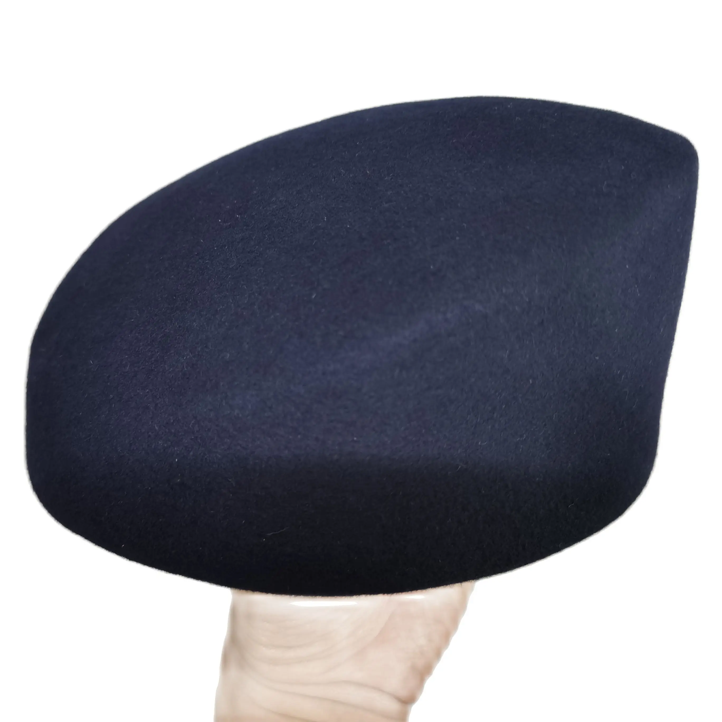 Navy Blue Fascinator  Wool Felt Pillbox Hat  Base