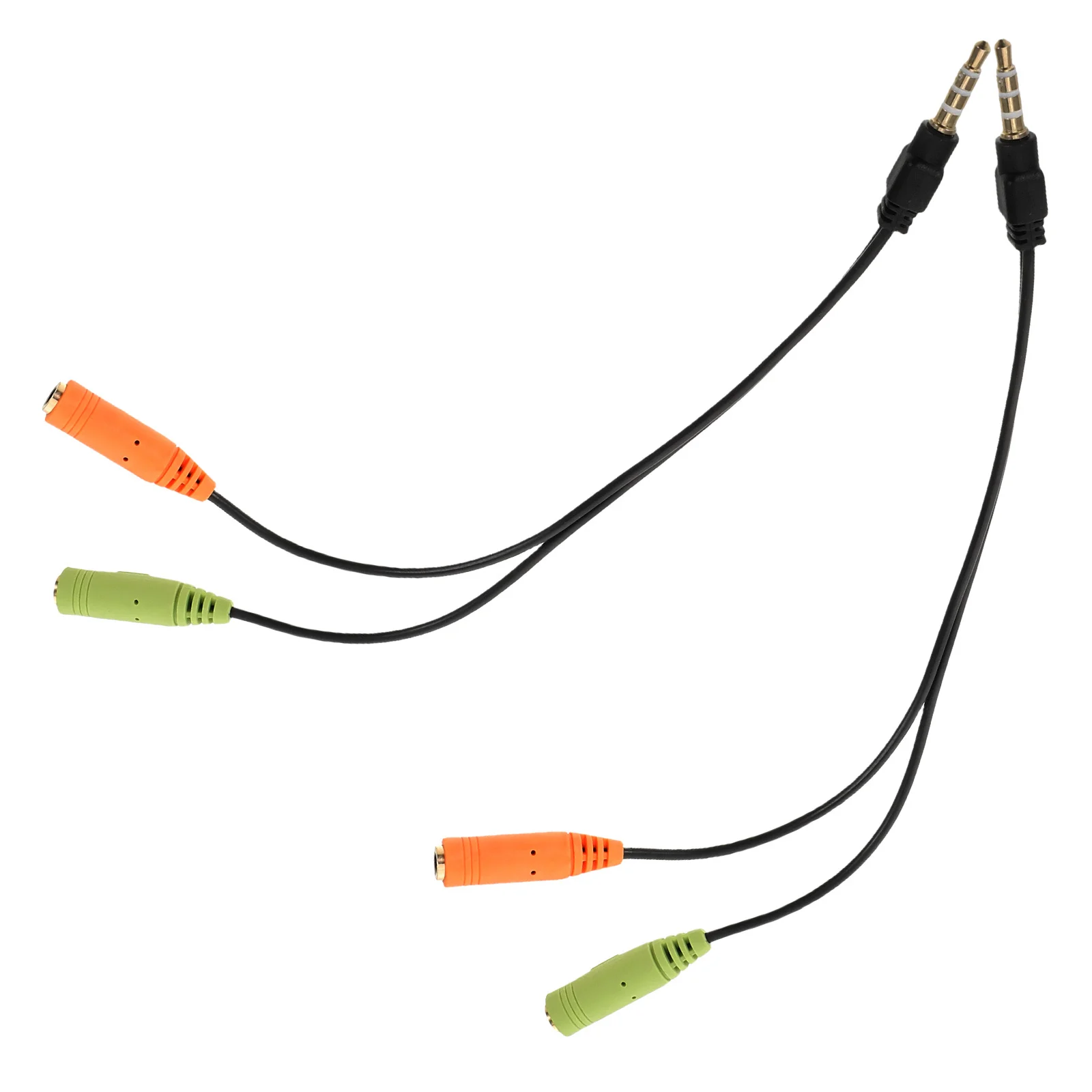 

2Pcs 3.5mm Audio Splitter Cable Headphone Mic Adapter Dual Male to Female for Pc Laptop Smartphone Clear Sound