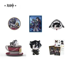 Sunsyea Official Genshin Impact Merch From miHoYo Wriothesley Brooch Mirror Towel Folder Figure Doll Cards Anime Collection