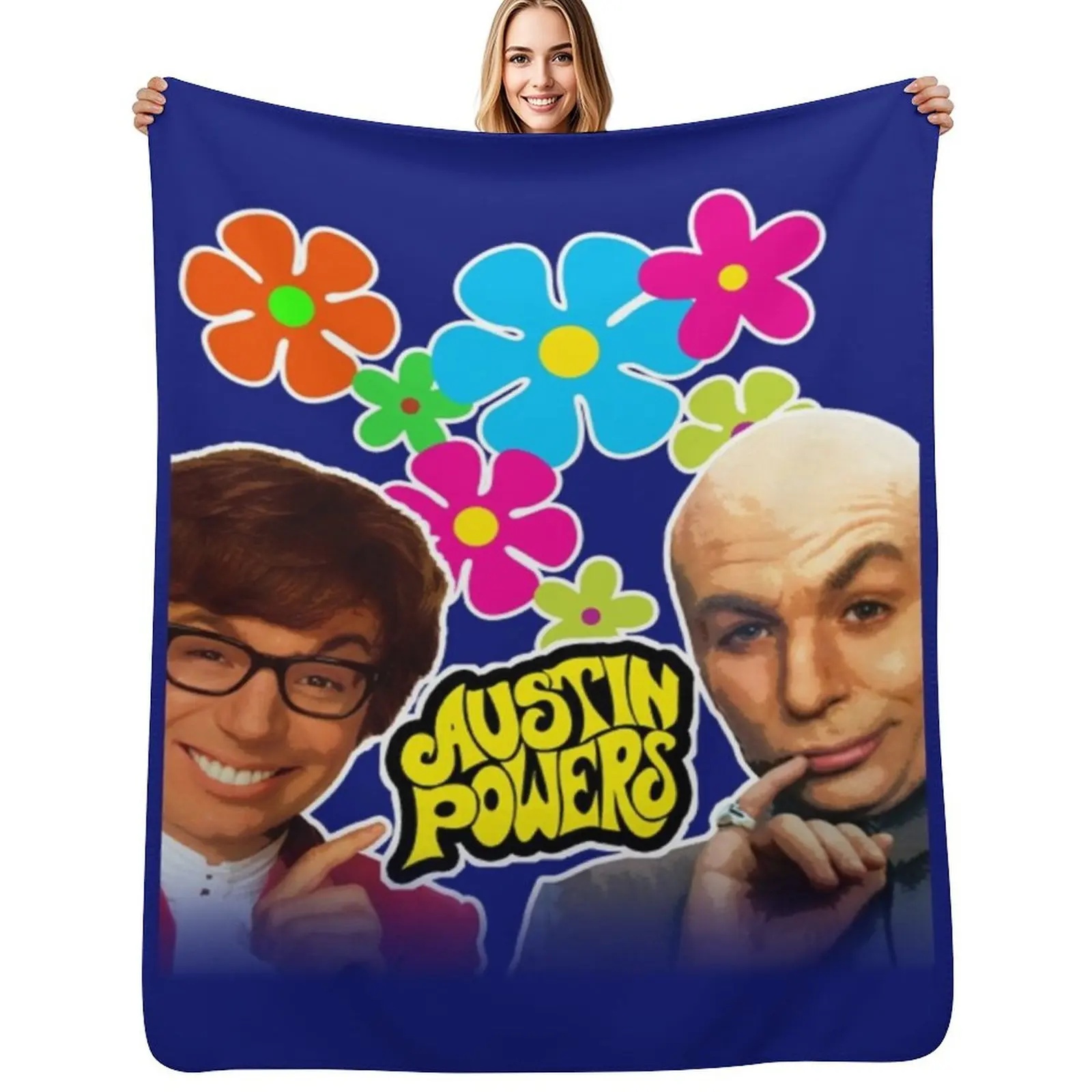Austin Powers Throw Blanket Men's Soft Warm Throw Blanket for Couch