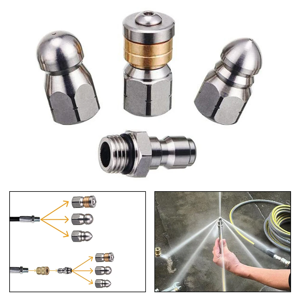 4PC Nozzle Set High Pressure Nozzle User-Friendly Installation Versatile Cleaning Solution Effective Dirt Removal