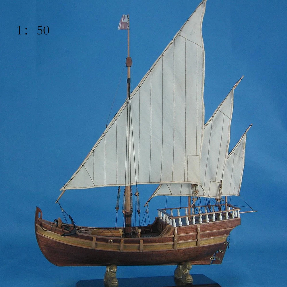 

1/50model Ship Nina Handmade DIY Wooden Ship Model Assembly Kit Italian Columbus Fleet Member Nina Model Toy Boy Gift Collection