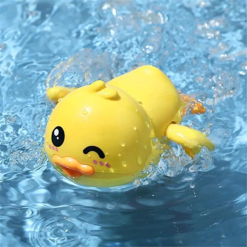 Giocattolo da bagno per bambini Cute Little Duck Fun Water giocattolo interattivo vasca da bagno per bambini nuoto che gioca ad acqua giocattolo a orologeria regalo per bambini