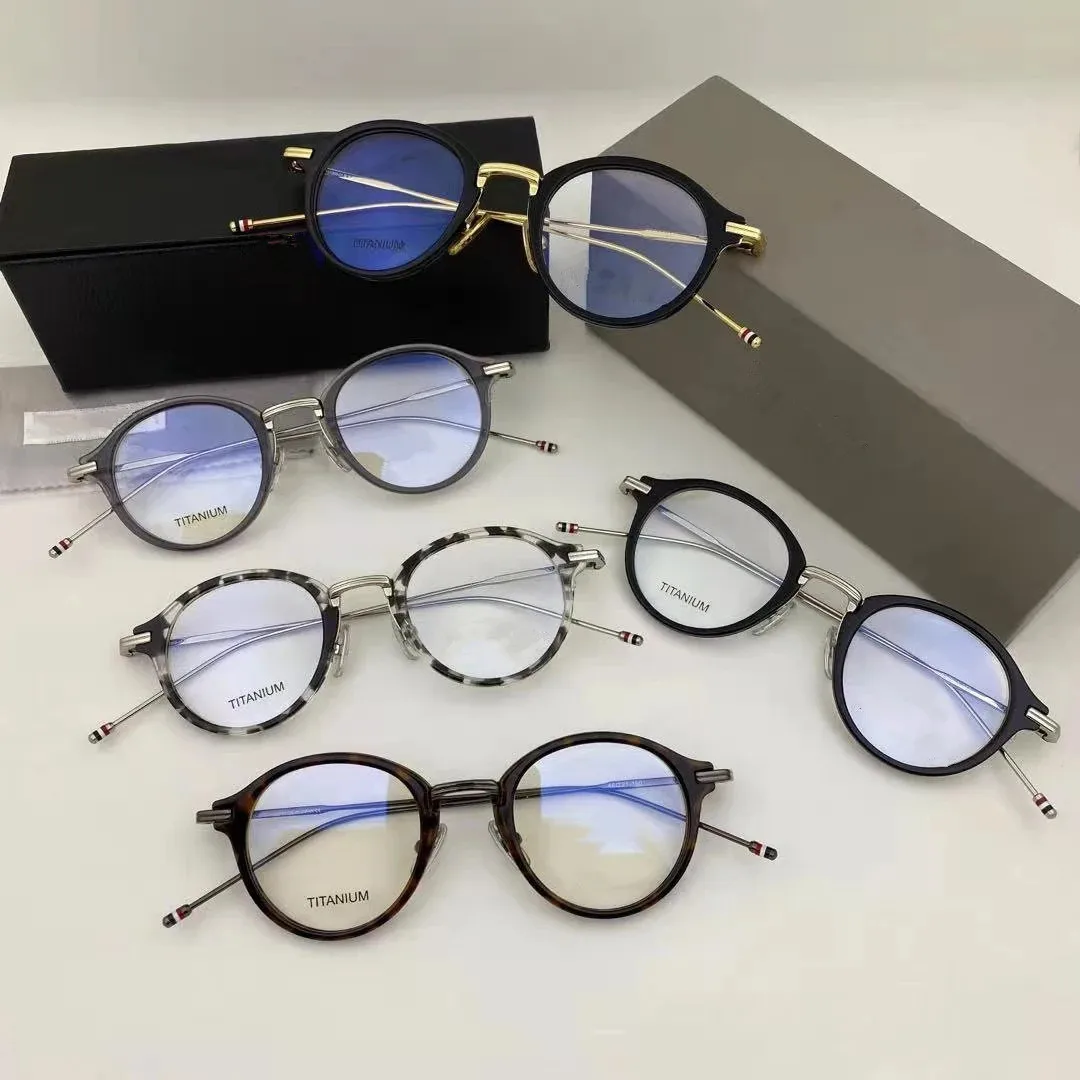 

New York Brand TB908 Titanium Glasses Frame Men Women Retro Round Circle Designer Eyeglasses Spectacles Eyewear Gafas Oculos