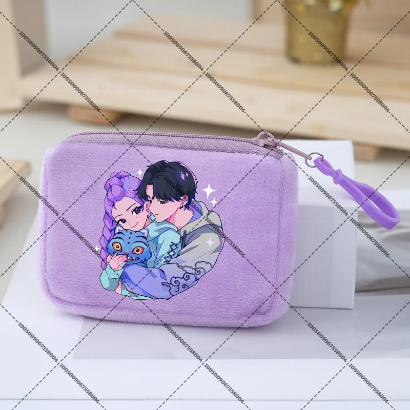 KPop شيطان الصيادين مربع محفظة نسائية للعملات المعدنية الصبي أنيمي الشكل محفظة صغيرة أكياس المحمولة صغيرة لطيف تغيير حقيبة التخزين فتاة هدية عيد ميلاد #2