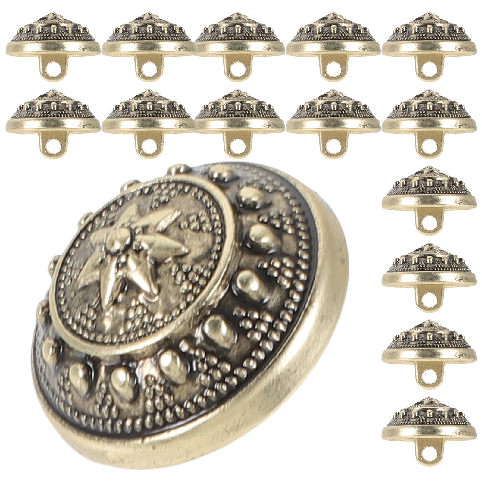 

15Pcs Metal Buttons Sturdy Alloy Vintage DIY Clothes Buttons for Sewing Coat Suit Replacement Clothing Accessories