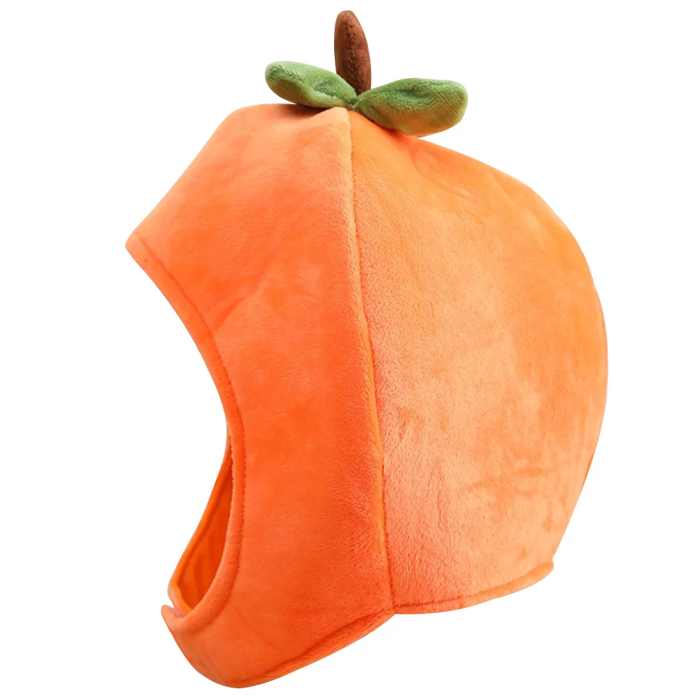 Persimmon Headgear Hat Plush Cosplay Funny Party Shape Headwear Hats Costume Selfie Cartoon