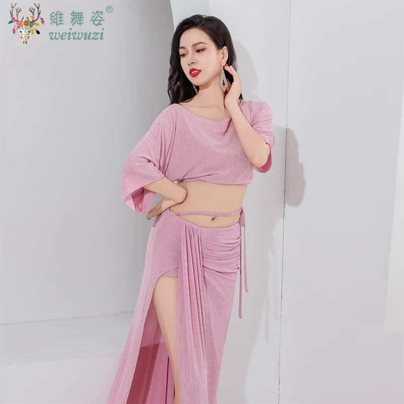 Nieuwe Buikdans Oefenkleding voor Volwassenen Vrouwen Comfortabele Eenvoudige Zachte Oosterse Dans Kostuum Dansen Team Training Kleding