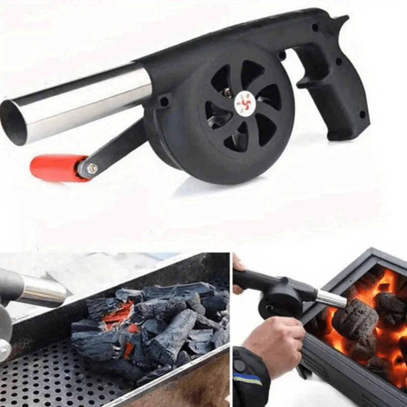 Custom.Outdoor Hand-operated Blower, Manual Barbecue, Camping, Fire Making, BBQ, Portable Hair Dryer, Stove Accessories