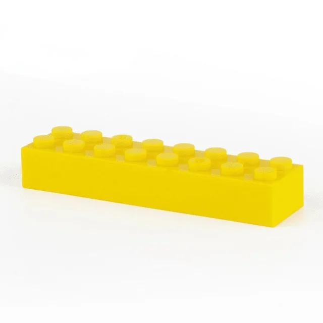 Building block 1X4 1X6 2X4 2X6 hole yellow brick basic accessories education creativity compatible brand building block toys