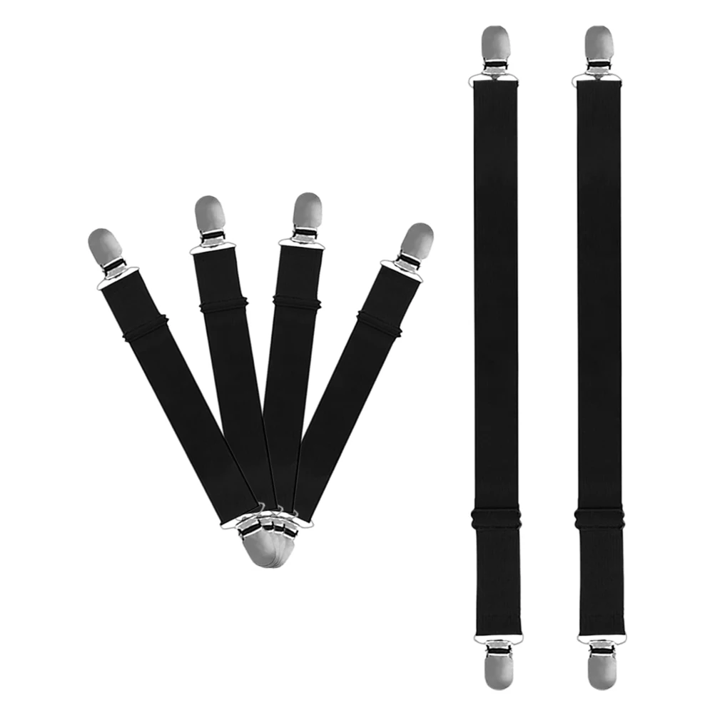 

6pcs Tablecloth Adjustable Straps Sheet Fasteners Mattress Fitted Bed Sheet Straps Holders Hidden Elastic Kitchen Bar