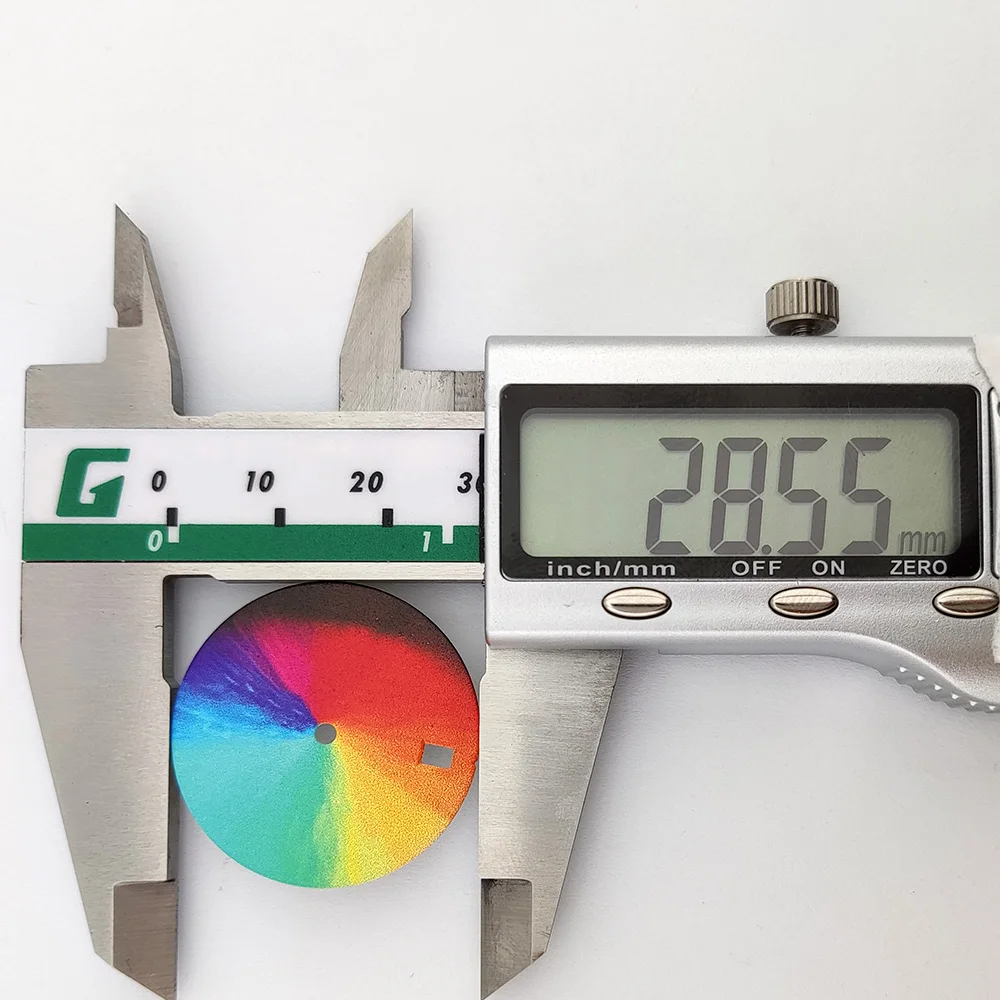 28.5mm dial NH35 dial gradient can be customized logo, suitable for NH35/NH36/NH34 movement and men's watch replacement accessor