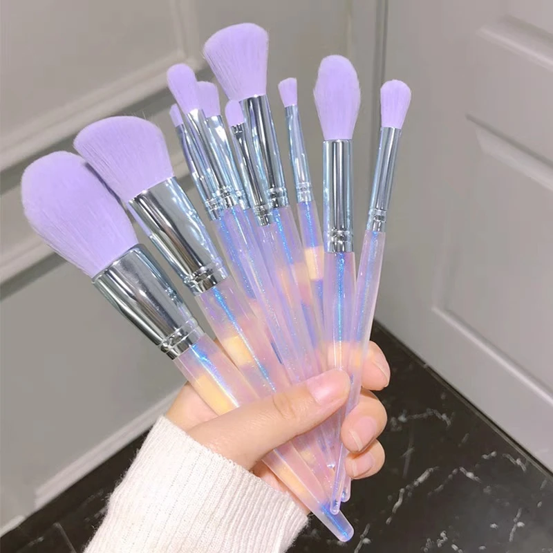 20-Pack Makeup Brush Set Blend Concealer Beauty Makeup Tools Brushes Purple Plastic