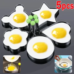 New Stainless Steel Fried Egg Mold Heart Pancake Maker Breakfast Baking Omelette Rings Cooking Tools Kitchen Accessories Gadget