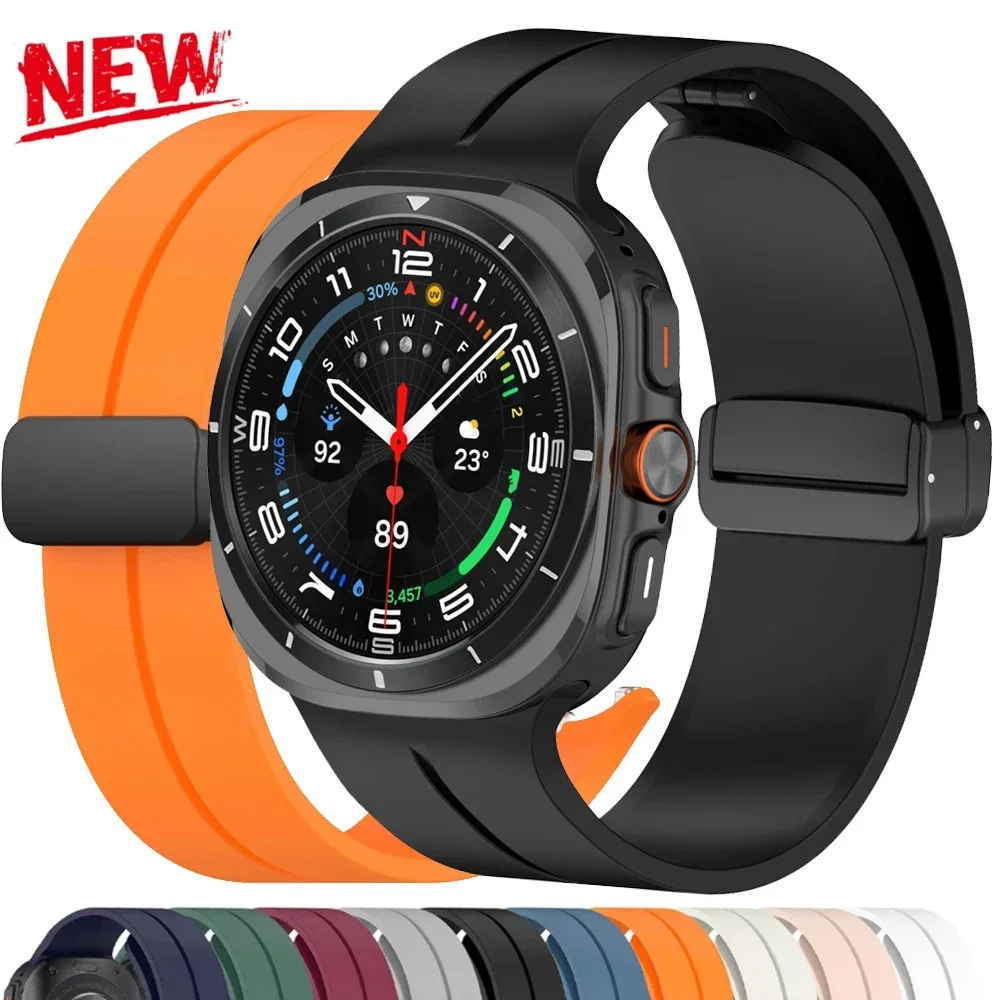 

No Gap Magnetic Band for Samsung Galaxy Watch Ultra 47mm Soft Silicone Loop Strap Quick Fit Bracelet for galaxy ultra ULTRA 47MM