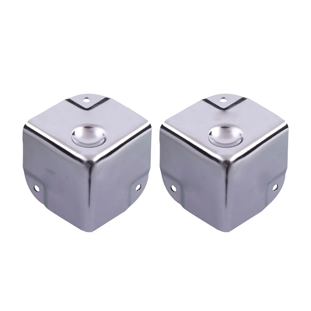 

2pcs Stainless Steel Corner Guards Angle Wrap Aluminum Case Protector Durable Box Edge Cover for Jewelry Desk Wood Cabinet