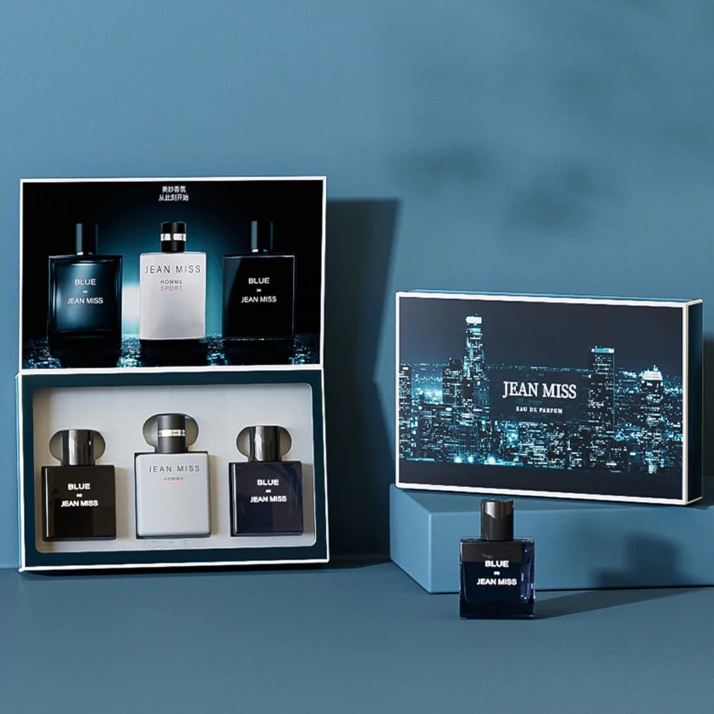 

30ML x 3 Men's Fragrance Gift Set - EDT Long-Lasting (Woody/Fougere/Aquatic Notes) in Box