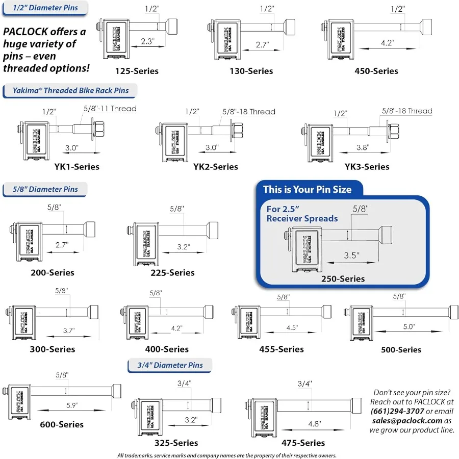 PACLOCK UCS-80A-250 قفل وصلة مقطورة من الألومنيوم المؤكسد الفضي مع 6 أسطوانة عالية الأمان تصميم تكبل مخفي للمركبة