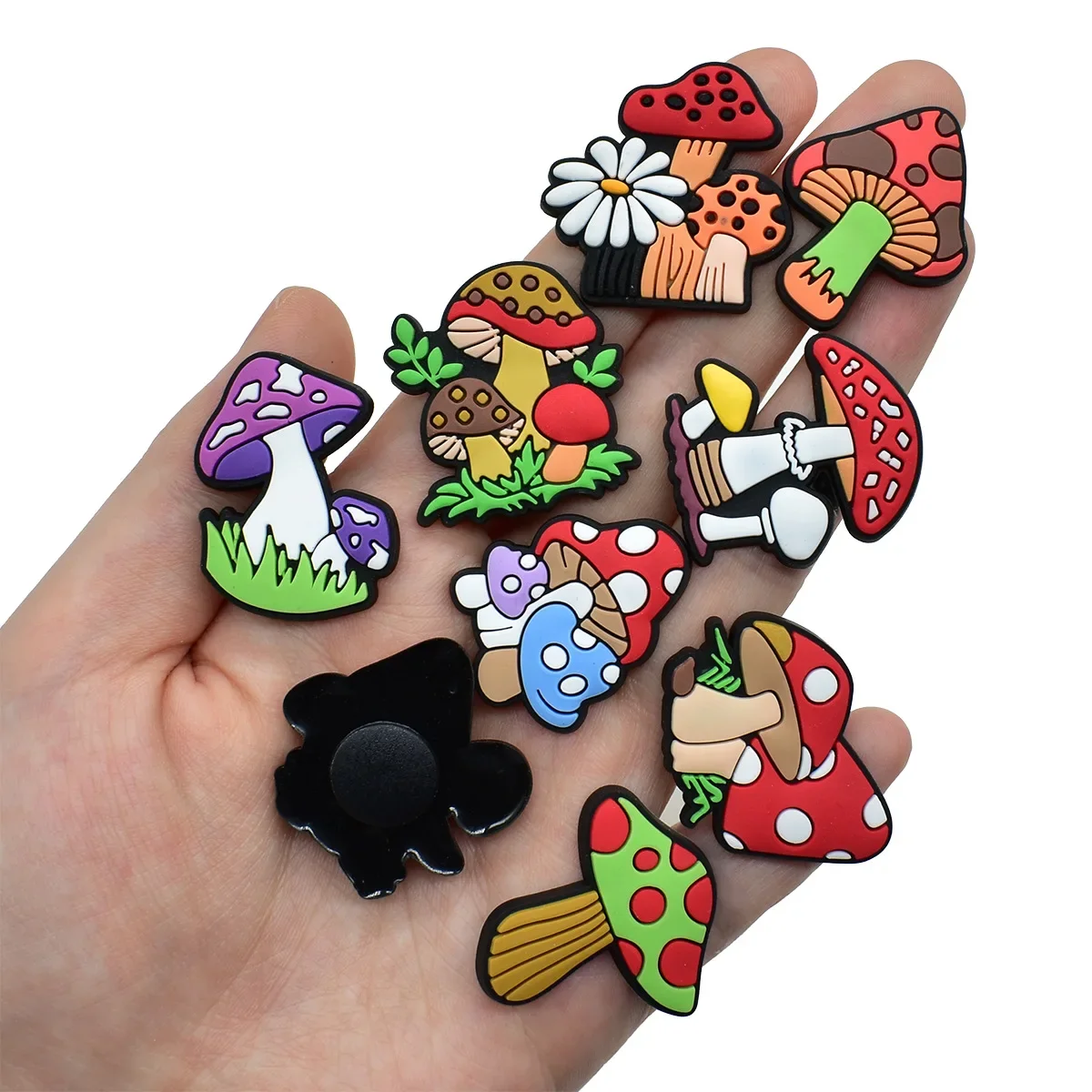 Cute Mushroom Shoe Charms Decoration for Crocs Pin Accessories Bracelet Wristband Party Party Gifts