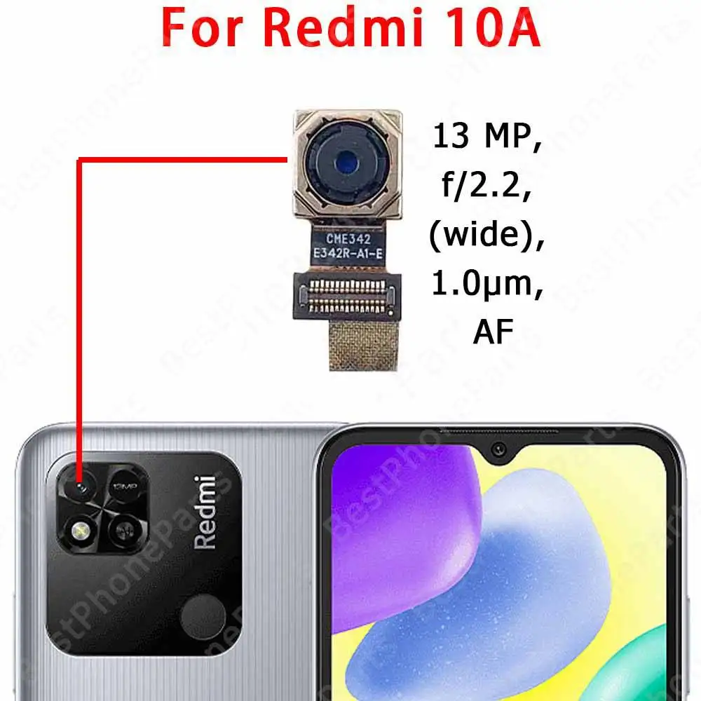 Rear Camera For Xiaomi Redmi 10 10A 10C Prime 2022 Back Backside Camera Module