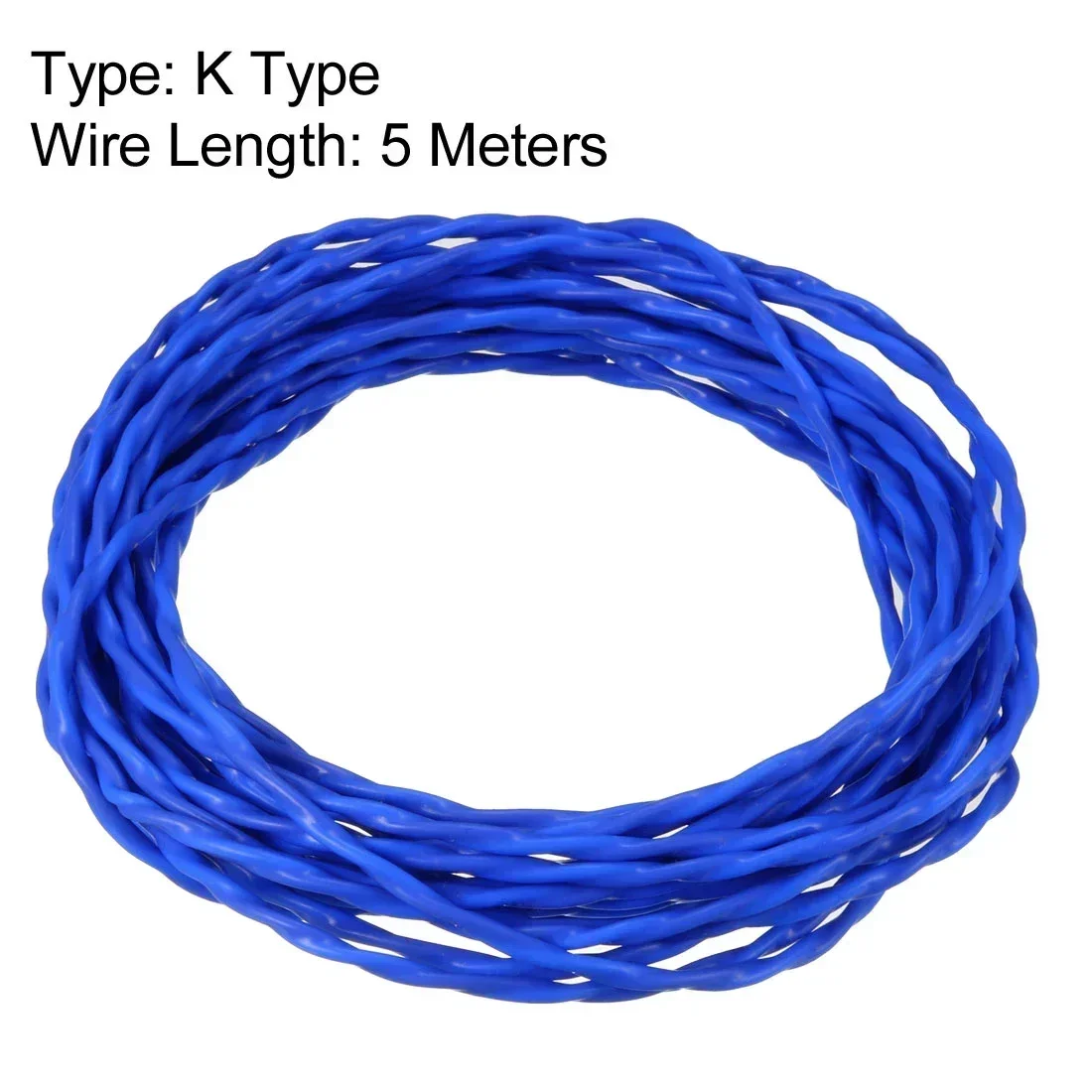 K Type Thermocouple Wire Stranded Wire Blue PTFE Extension Wire 1-5 Meters